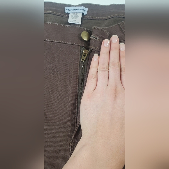 FeelGoodStore Basic Brown Jeans - Picture 2 of 6